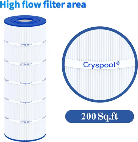 Vista 7 de Cryspool Filtro C200S compatible con CX200XRE, SwimClear C200S, C200S, C-9442, PA200S, cartucho de filtro de piscina de 200 pies cuadrados, 1 paquete