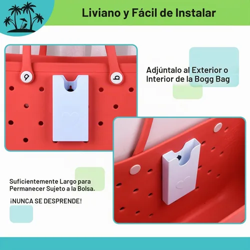 Vista 4 de Soporte de teléfono para bolsa Bogg, universal de plástico ABS duro, accesorios para bolsa original / bebé Bogg, también compatible con L/XL Simple