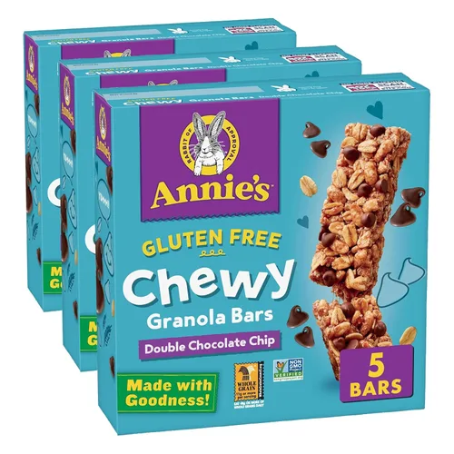 Vista 11 de Annie's Barras de granola masticables sin gluten, pastel de cumpleaños, 5 barras, 4.9 onzas