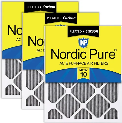 Vista 113 de Nordic Pure 20x20x1 (Tamaño real: 19 1/2 x 19 1/2 x 3/4) Filtros de aire para caldera/aire acondicionado Poly Green MERV 6 – Reduce el polvo