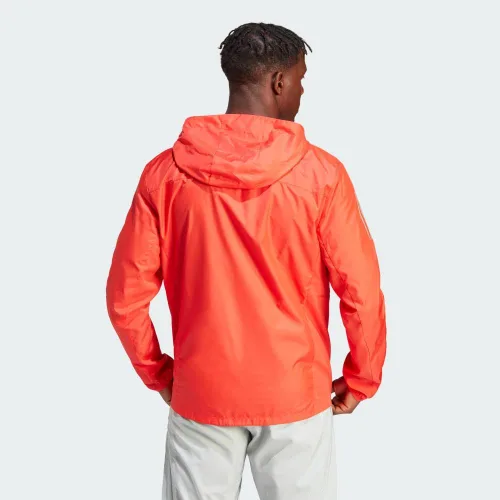 Vista 3 de adidas Chaqueta Own The Run para hombre, Rojo Brillante