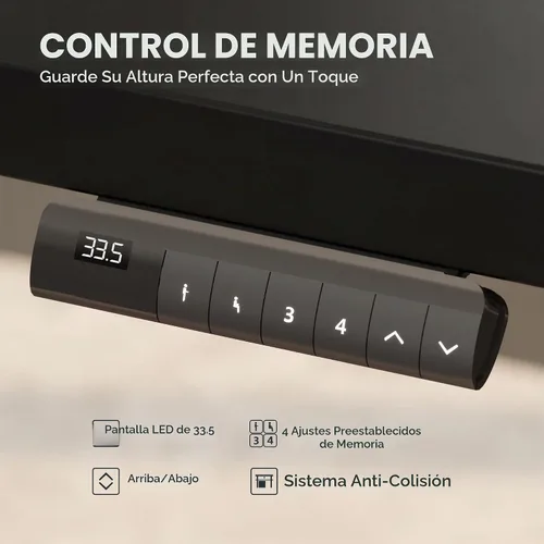 Vista 9 de FLEXISPOT Escritorio ejecutivo de pie de 55 pulgadas con cajones y gabinete