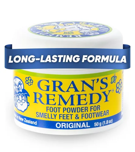 Vista 13 de Gran's Remedy Polvo perfumado para pies, eliminador de olores eficaz y desodorante de zapatos que absorbe la humedad para zapatos y pies, frescura