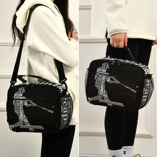 Vista 5 de Bolsa de almuerzo de béisbol aislada para sóftbol deportivo, bolsa enfriadora, contenedor de alimentos para hombres, mujeres y niños