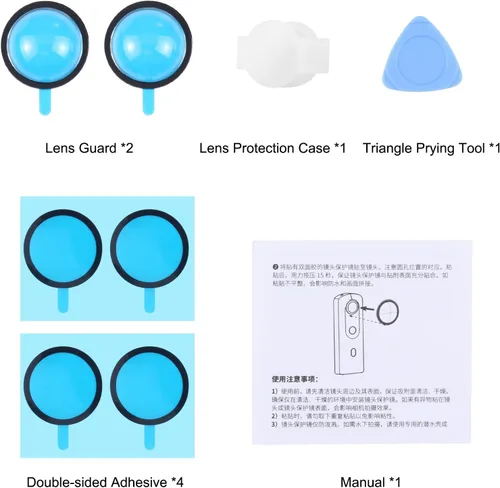 Vista 7 de PULUZ Funda Protectora de Lente PC para Cámaras Esféricas Ricoh Theta SC2 / S/V Accesorios de Cámara Adhesiva Protector de Lente