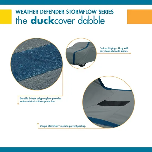 Vista 3 de Duck Covers Weather Defender - Funda para camión con StormFlow, cabinas estándar de hasta 16'3 pulgadas de largo Gris