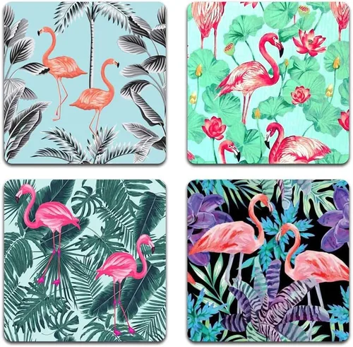 Vista 8 de American Eagle - Juego de 4 posavasos cuadrados de goma reciclada