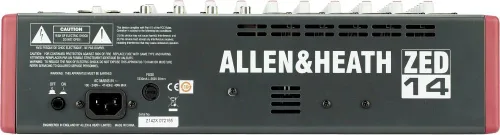 Vista 4 de Allen & Heath ZED-14 mezclador de 14 canales con interfaz USB