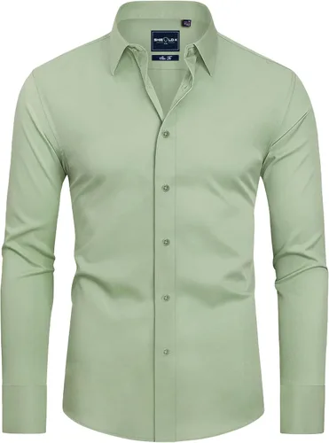 Vista 27 de Alimens & Gentle Camisas de vestir con escudo antimanchas para hombre vino borgoña