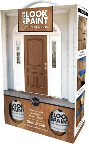 Vista 4 de Kit de pintura Giani con aspecto de madera para puertas delanteras e interiores (Nogal negro)