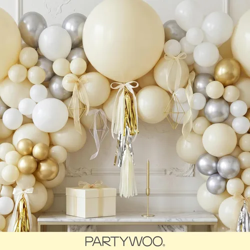 Vista 306 de PartyWoo 50 globos de látex color piel albaricoque, globos de helio boho de Albaricoque-f05