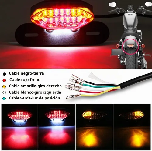 Vista 6 de DREAMIZER Juego de luces de remolque cuadrado impermeable, lámpara de luz LED ABS roja de freno, parada, cola, marcha y licencia compatible con Negro