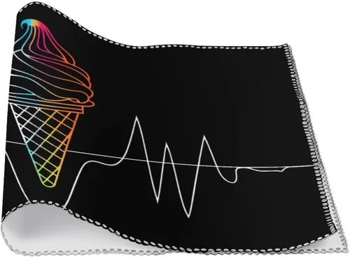 Vista 3 de Ice Cream Cone Heartbeat Placemats Set of 6 Resistant Table Mats Washable Place Mats for Dinner Party Table Decoration
