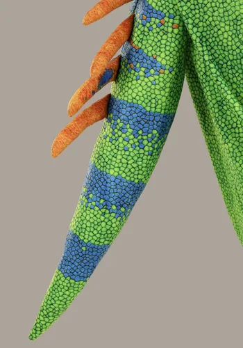 Vista 7 de Disfraz de iguana para niños con guantes adjuntos, fundas para zapatos y tocado