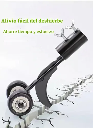 Vista 2 de Herramientas de deshierbe de hendiduras con ruedas, herramientas de deshierbe de pie para jardín, patio, césped, acera, calzada, malas hierbas.