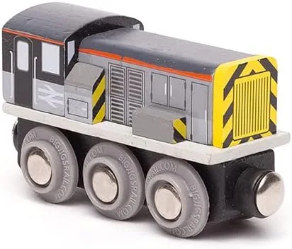 Vista 2 de Bigjigs Rail Class 8 Diesel Shunter - Trenes de madera vintage, juguetes y accesorios ferroviarios para niños, regalos para niños pequeños y niños