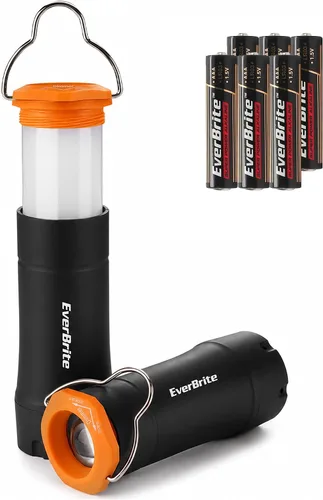 Vista 10 de EverBrite Mini Linternas y Faroles 2 en 1, Combo de Linterna con Zoom con 3 Modos, Artículos Esenciales para Acampar, Farol de 2 Piezas a Batería