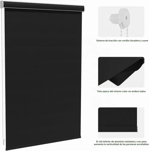 Vista 2 de MYshade Persianas enrollables personalizadas para ventana, persianas enrollables para ventanas con cable, bloqueo solar, protección de privacidad