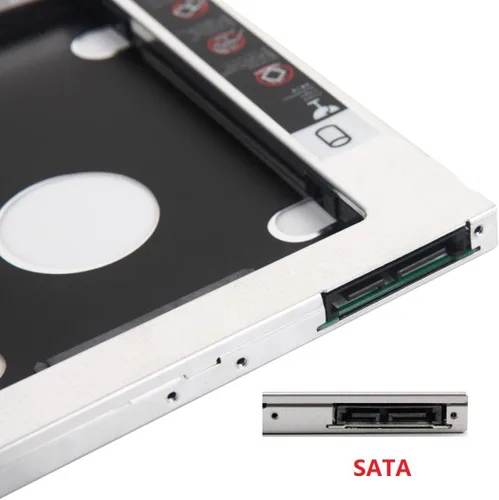 Vista 2 de 2ª SATA HDD SSD Disco Duro DVD CD ROM Óptico SuperDrive Caddy Marco para Unibody MacBook / MacBook Pro 13 15 17 Early Mid Finales de 2008 2009 2010