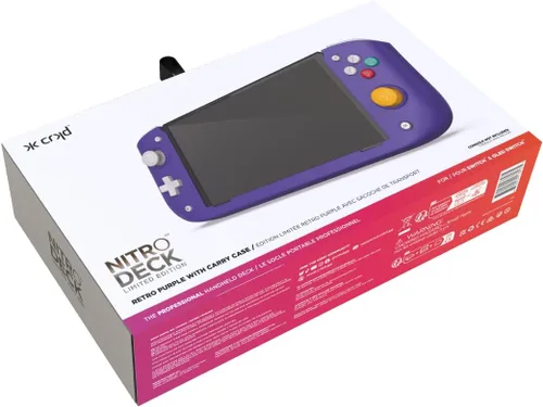 Vista 9 de Nitro Deck Limited Edition con funda de transporte, cubierta de mano profesional con Zero Stick Drift para Nintendo Switch y Switch OLED