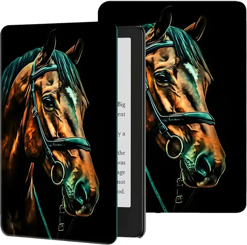 Vista 32 de Funda para Kindle de 6 pulgadas (11.ª generación, versión 2024/2022) delgada de piel sintética, ajustable, multiángulo, Smart Shell con función