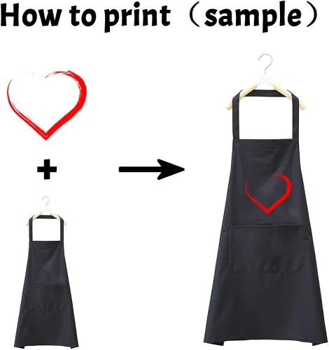 Vista 5 de Delantal de cocina personalizado con logotipo de texto para mujeres y hombres