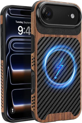 Vista 31 de Funda magnética ZZDZZ compatible con iPhone 14 Plus [Compatible con Magsafe] Diseño de cuero premium TPU híbrido a prueba de golpes (Negro)