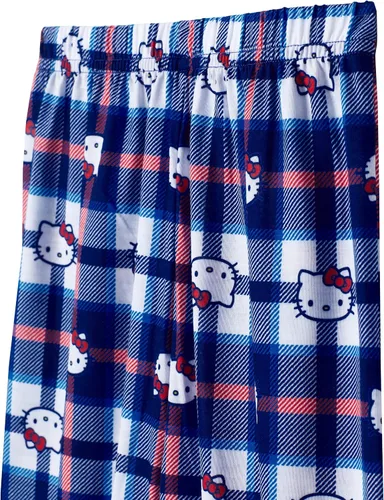 Vista 5 de Hello Kitty Girls Pajama Pants and Sleep Shirt Sets 4 Piece PJ Top and Bottom Sleepwear Set for Girls Pajamas for Kids