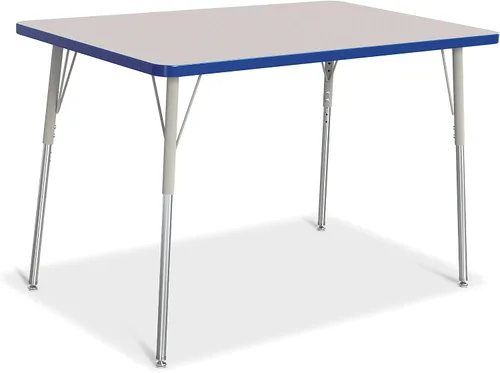 Vista 9 de Berries Mesa rectangular para actividades, altura A, Gris/Negro/Negro, 1