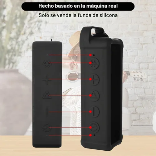 Vista 13 de Funda de silicona compatible con altavoz portátil Anker Soundcore 2, funda protectora de viaje con asa y mosquetón para altavoz Anker Soundcore 2