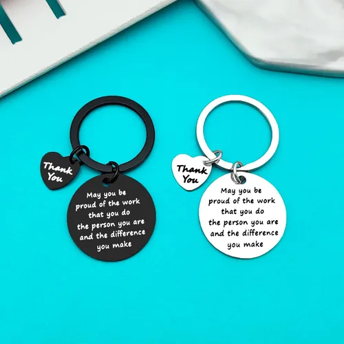 Vista 6 de Xiahuyu 16 piezas de regalos de agradecimiento, llavero de agradecimiento para empleados, personal de equipo, compañeros de trabajo, regalos