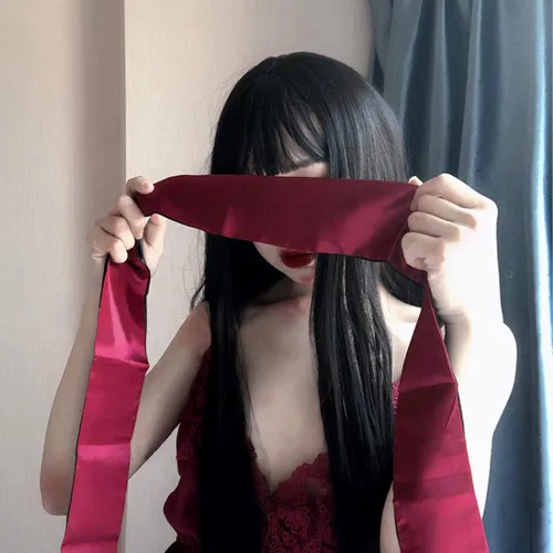 Vista 5 de YOMORIO Vendaje de satén para ojos con venda de ojos sexy accesorios de lencería