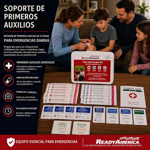 Vista 3 de Ready America 70285 kit de emergencia de lujo para 2 personas, mochila para 3 días