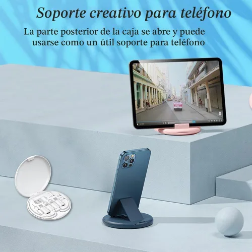 Vista 7 de Kit de cable adaptador de carga multiUSB, caja de cable de dispositivo C a iOS, juego de conversión USB A y tipo C a dispositivo micro macho/tipo