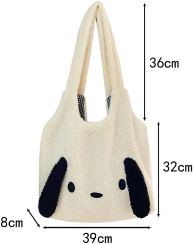 Vista 6 de JQWYGB Bolso de mano esponjoso para mujer Bolso de mano Kawaii estético lindo Y2K bolso de mano mullido bolso de mano para las axilas