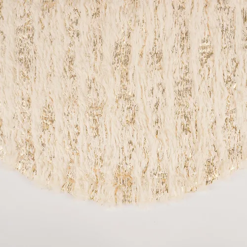 Vista 7 de S-DEAL Faldón Dorado para Árbol de Navidad, 24 Pulgadas de Piel Sintética Afelpada Faldón Pequeño para Árbol para Decoración Navideña del Hogar