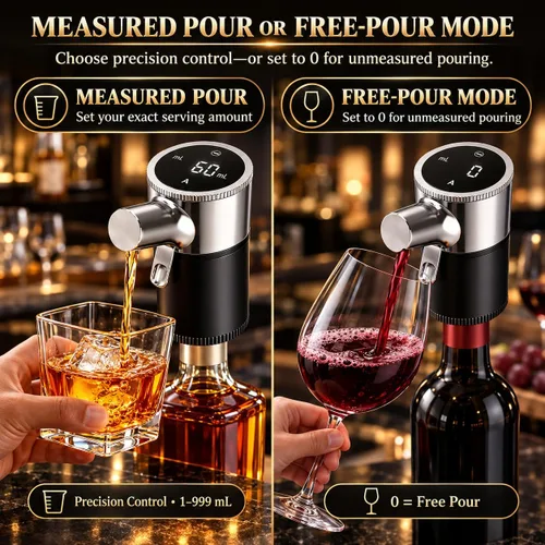 Vista 5 de Dispensador eléctrico de licor y vino 6 en 1 con aireador