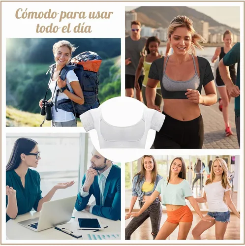 Vista 5 de Handepo 6 piezas de chaleco de sudor para axilas transpirables a prueba de sudor almohadillas para mujer protector de axilas