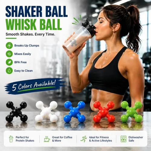 Vista 2 de Shaker Ball, 5 bolas de repuesto para botella mezcladora de proteínas