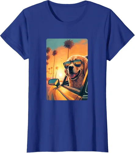 Vista 62 de Golden Retriever - Camiseta divertida de Golden Retriever con lentes, Negro