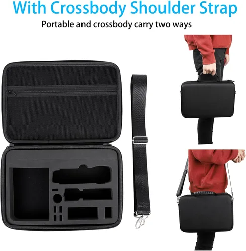 Vista 5 de PellKing Funda para DJI Osmo Pocket 3 Creator Combo Accesorios – Bolsa de almacenamiento de viaje personalizada portátil grande con correa
