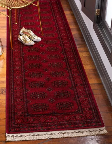 Vista 14 de Unique Loom Tekke Collection - Alfombra de área - Khabour (2' x 3' 1" Rectángulo Rojo/Negro)