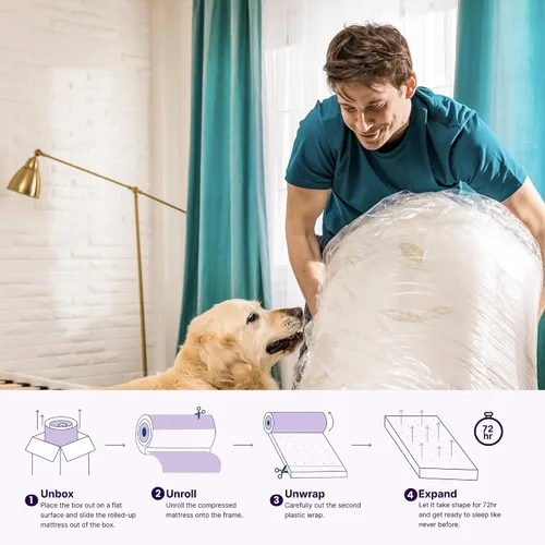 Vista 8 de NapQueen Individual, colchón de espuma viscoelástica de 6 pulgadas con té verde Anula, cama en caja, certificado CertiPUR-US