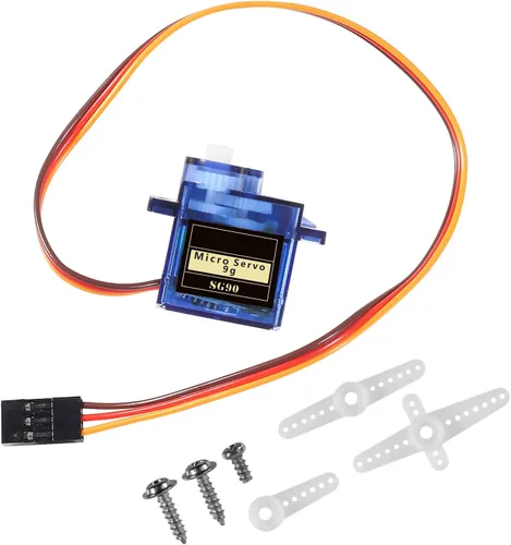 Vista 6 de DIANN 6pcs SG90 9G Micro Servo Motor Kit para RC Robot Brazo Caminar Helicóptero Avión Coche Barco Control con Cable M-F