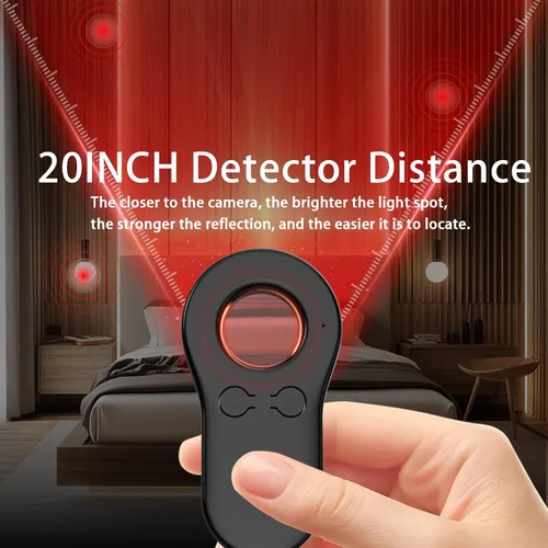 Vista 6 de Detector de cámara oculta, protector de privacidad portátil para usuarios solos, viajeros, viajes en coche, alquileres, buscador de cámara antiespía