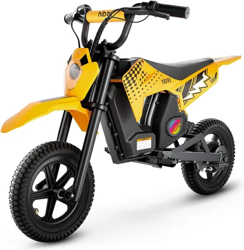 Vista 9 de Hiboy DK2 Electric Dirt Bike for Kids Age 3-7, 3-Speed Toy Motorcycle Blue