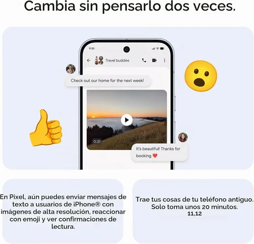 Vista 10 de [Usado] Google Pixel 10 Pro XL - Smartphone Android desbloqueado - Asistente Gemini AI, sistema de cámara trasera triple, batería de carga rápida