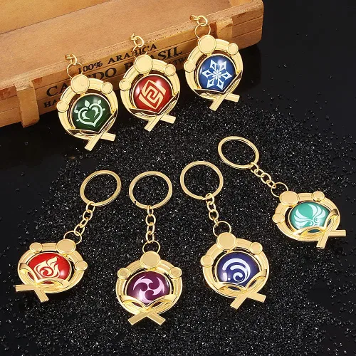 Vista 6 de Llavero Visión Ojo de Dios Luminoso Llavero Colgante Accesorios de Proyecto de Juego para Mujer