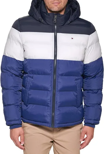 Vista 5 de Tommy Hilfiger - Chaqueta acolchada con capucha de relleno alternativo para hombre (tallas estándar y para personas grandes y altas)