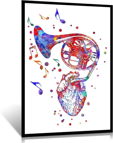 Vista 12 de Sección de corazón, anatomía de corazón, acuarela, corazón, arte humano, corazón, impresión de corazón, acuarela, sección de corazón, sección